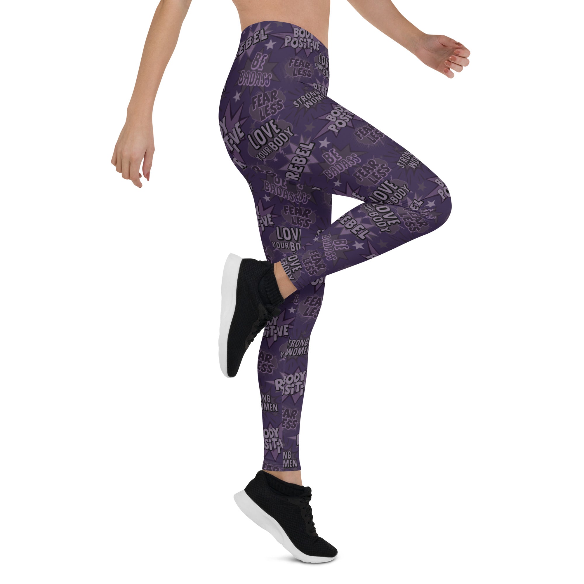 Purple Empower Mid-Waist Leggings